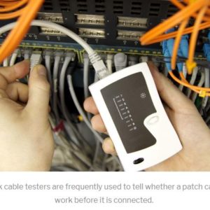 MULTINETWORK CABLE TESTER IN USE