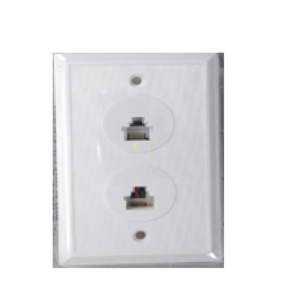 DOUBLE RJ45 W. OUTLET (AMERICAN SPEC)