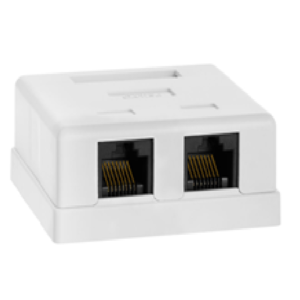 DOUBLE RJ45 CAT 5 +SURFACE JACK