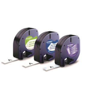 DYMO LETRATAG TAPE(1/2") 3-ROLL PACK (ASSORTED
